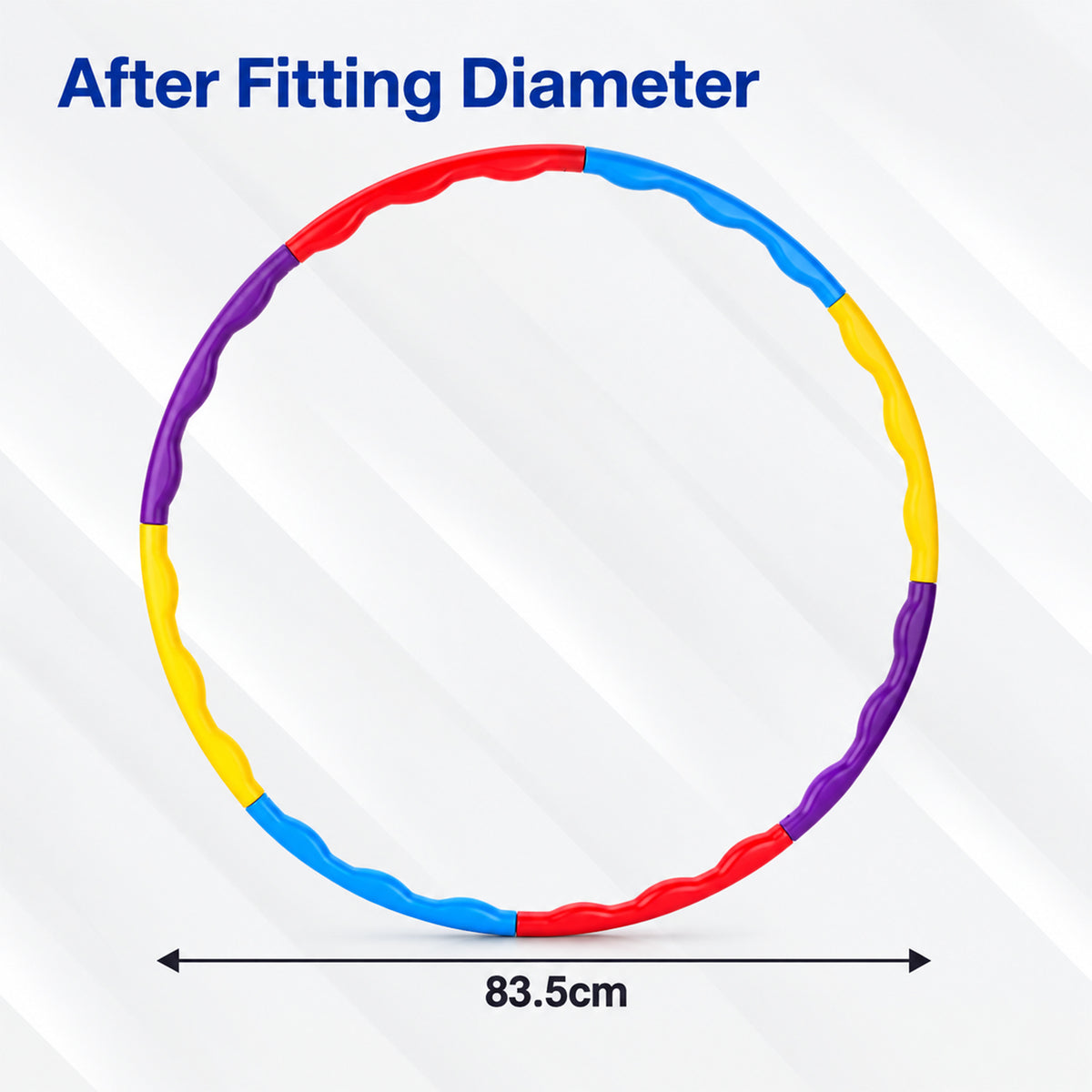 Detachable colourful hula hoop assembled diameter