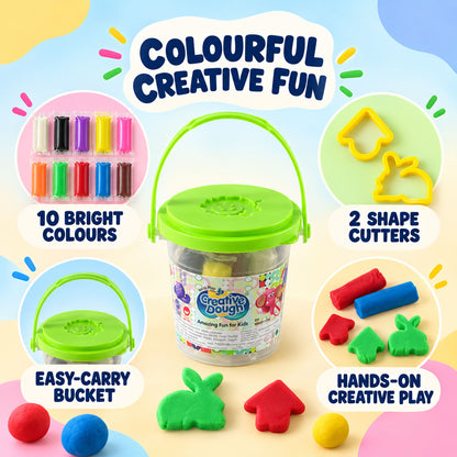 Creative modelling dough bucket with cutters 04