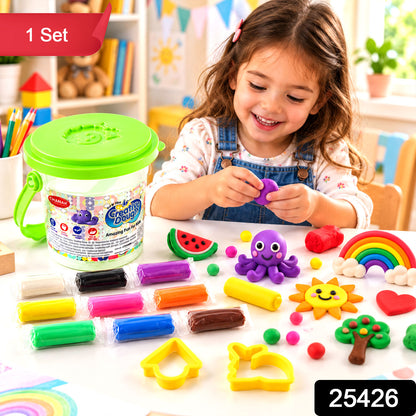 Creative modelling dough bucket with cutters 1 Set label