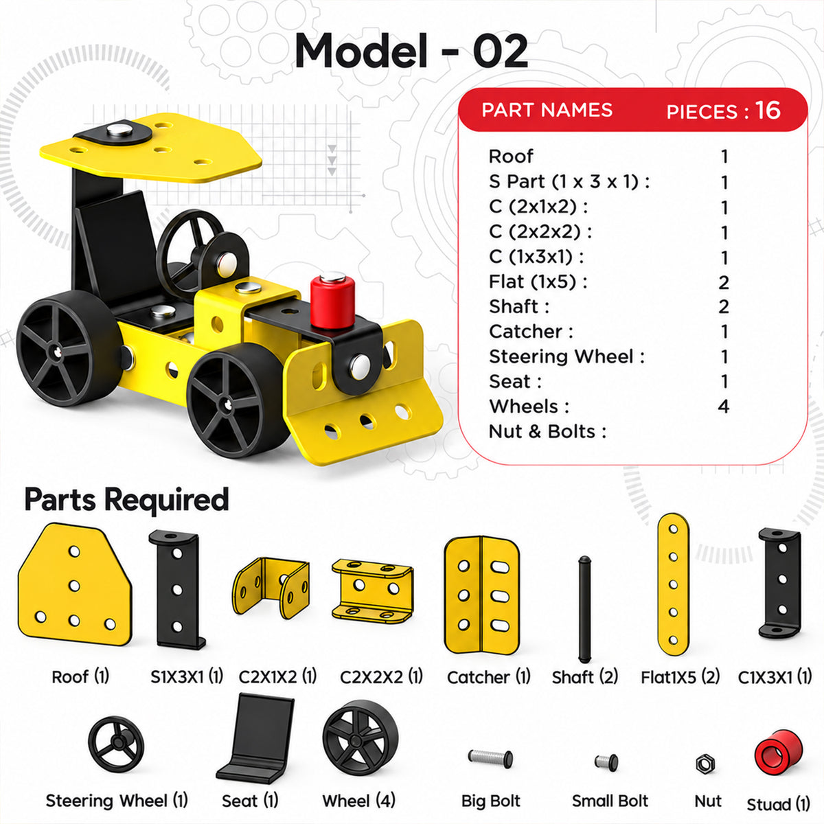 DIY vehicle construction model kit 07