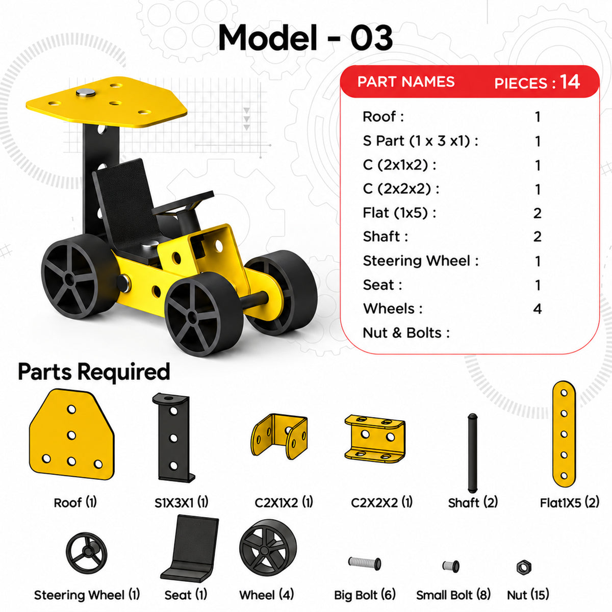 DIY vehicle construction model kit 08