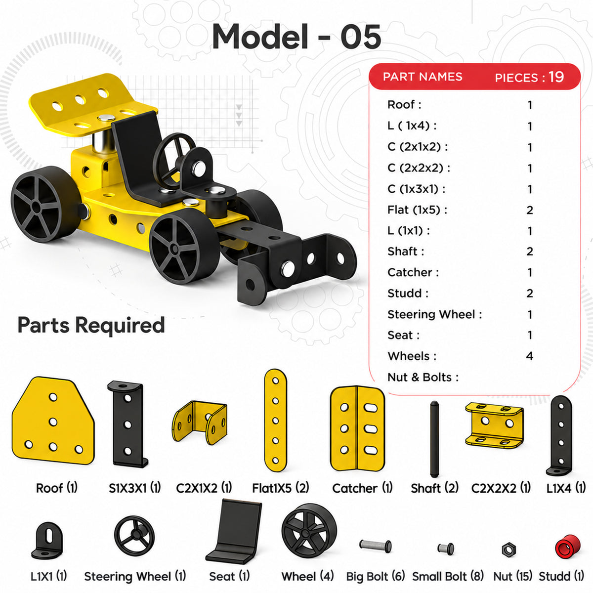 DIY vehicle construction model kit 10