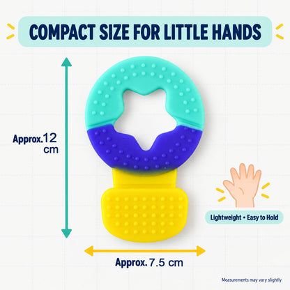 Star opening baby teether approximate dimensions