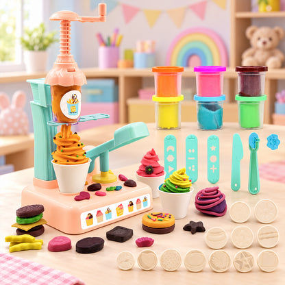 Ice cream modelling dough play set 01