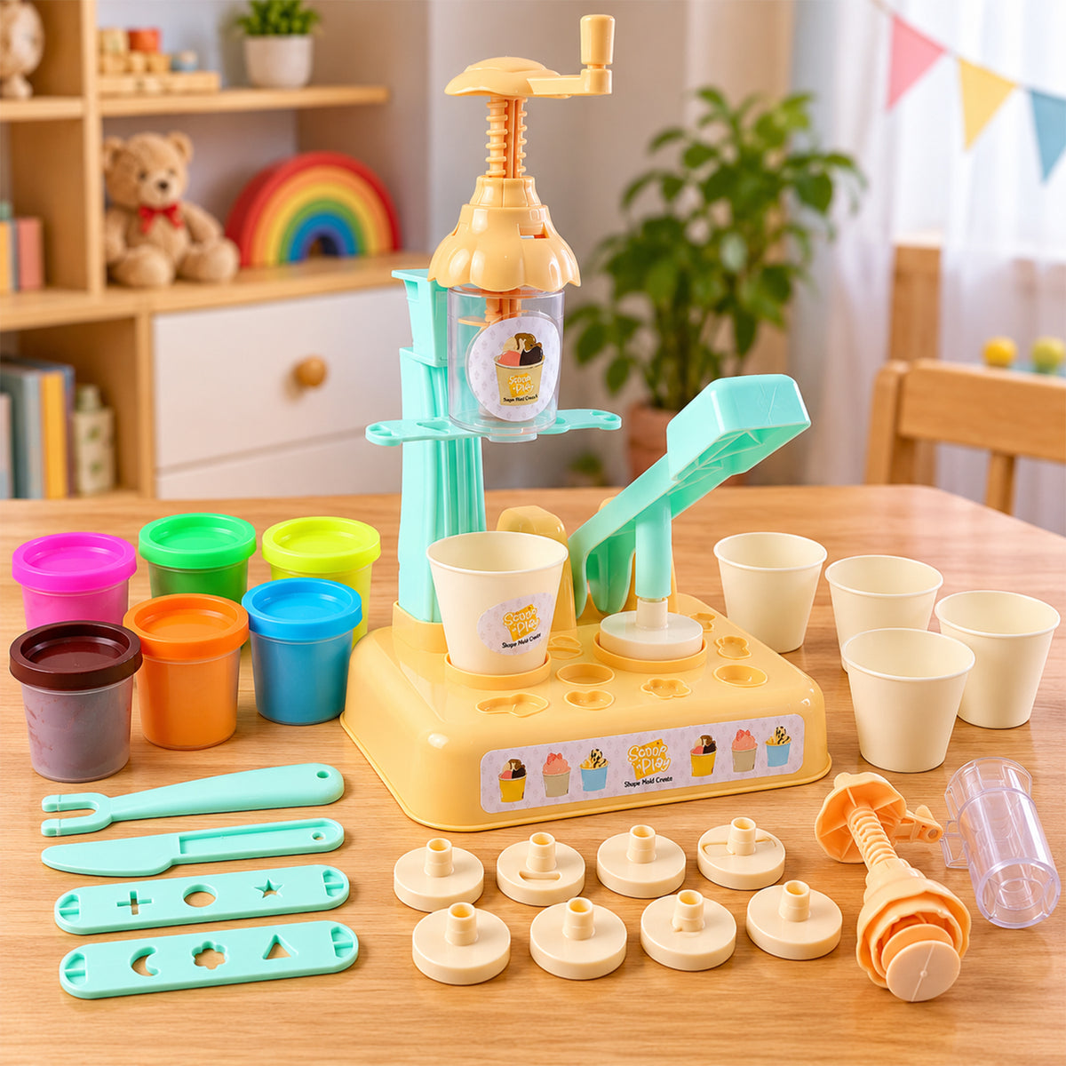 Ice cream modelling dough play set 03
