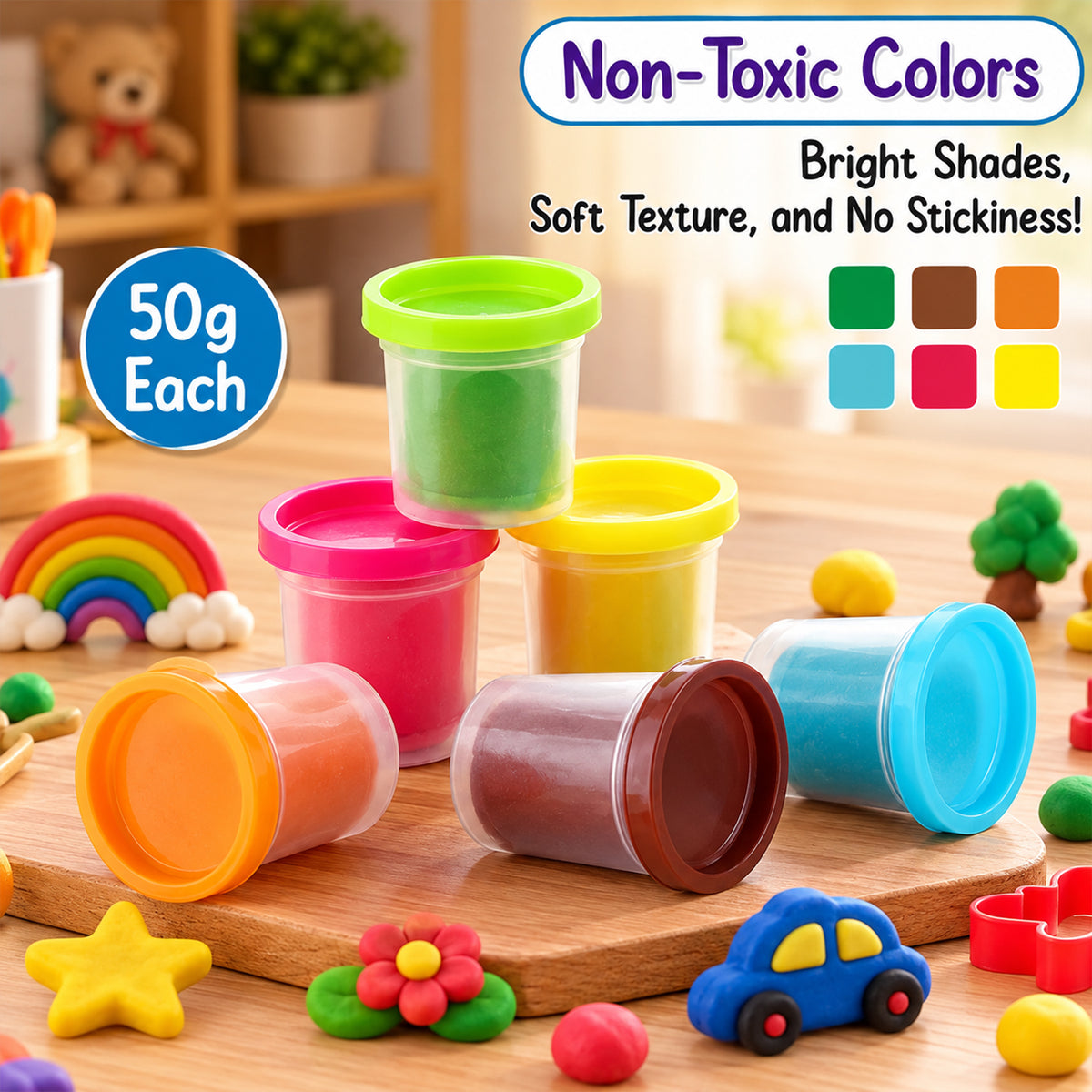 Ice cream modelling dough play set 06