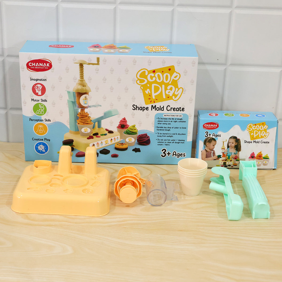 Ice cream modelling dough play set actual product