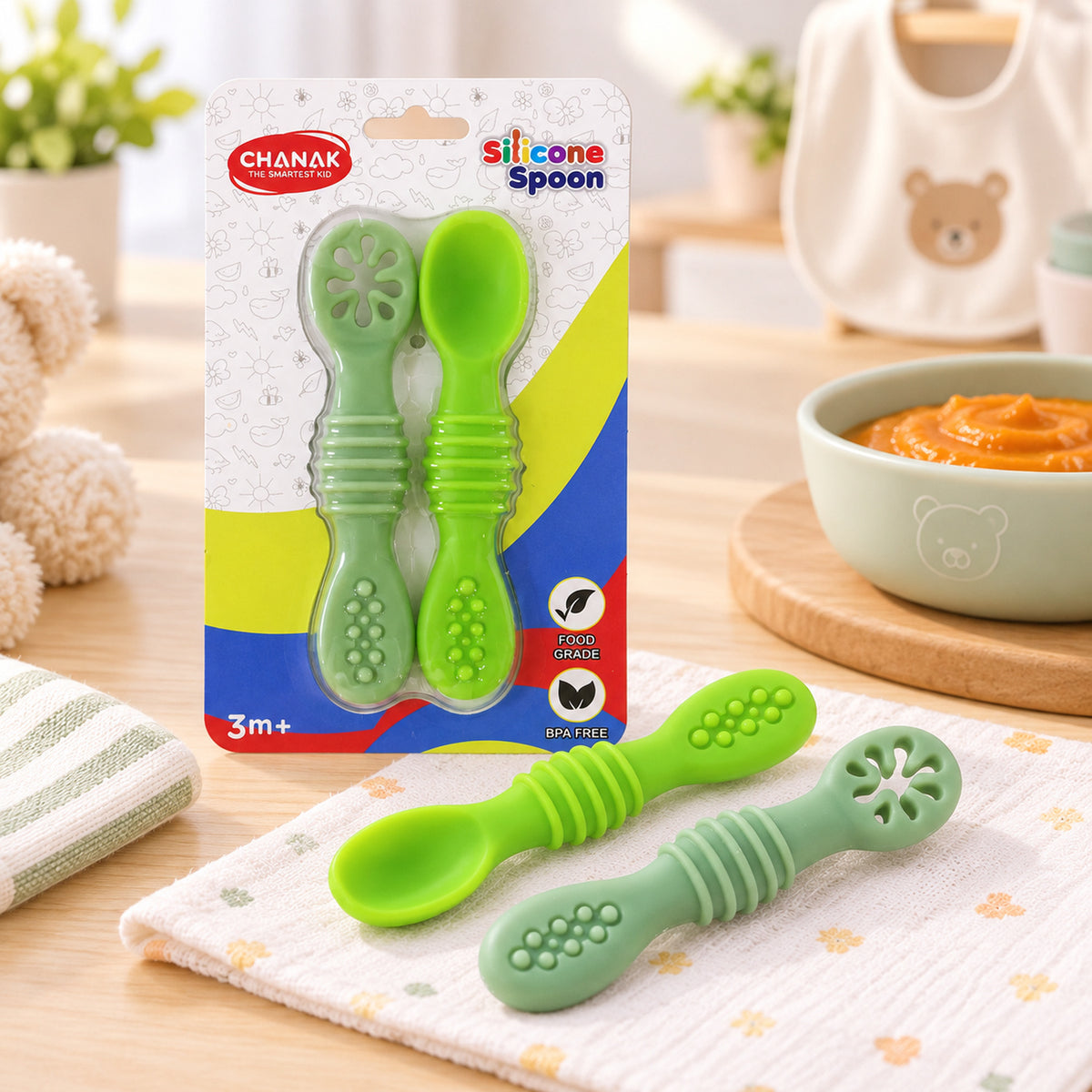 Baby silicone spoon set 01