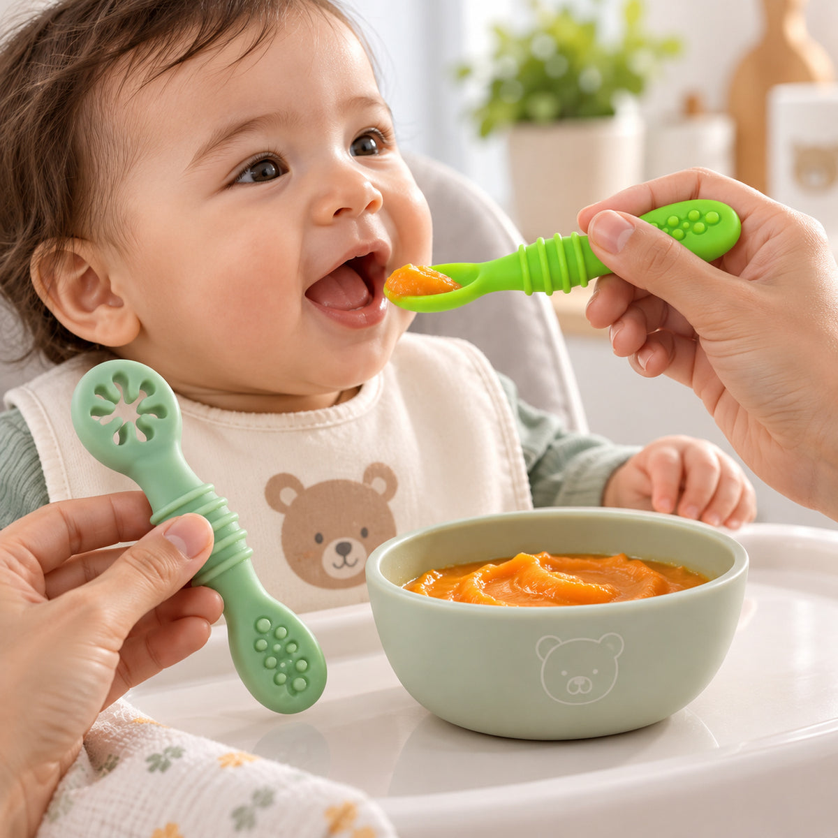 Baby silicone spoon set 03