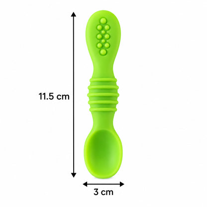 Baby silicone spoon set approximate dimensions