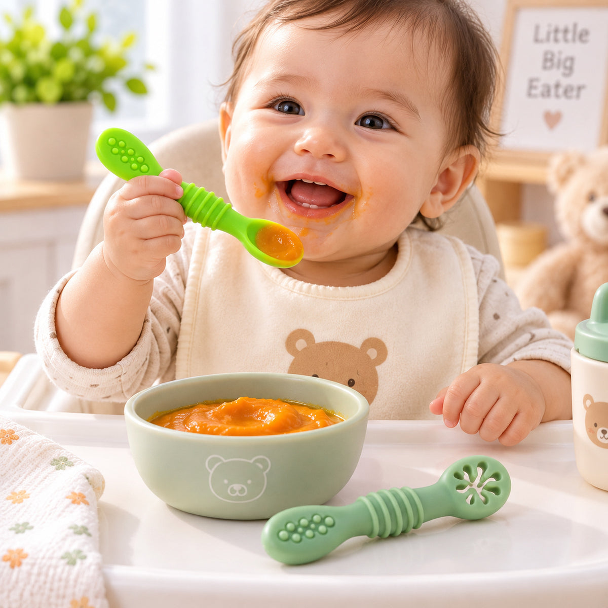 Baby silicone spoon set 07