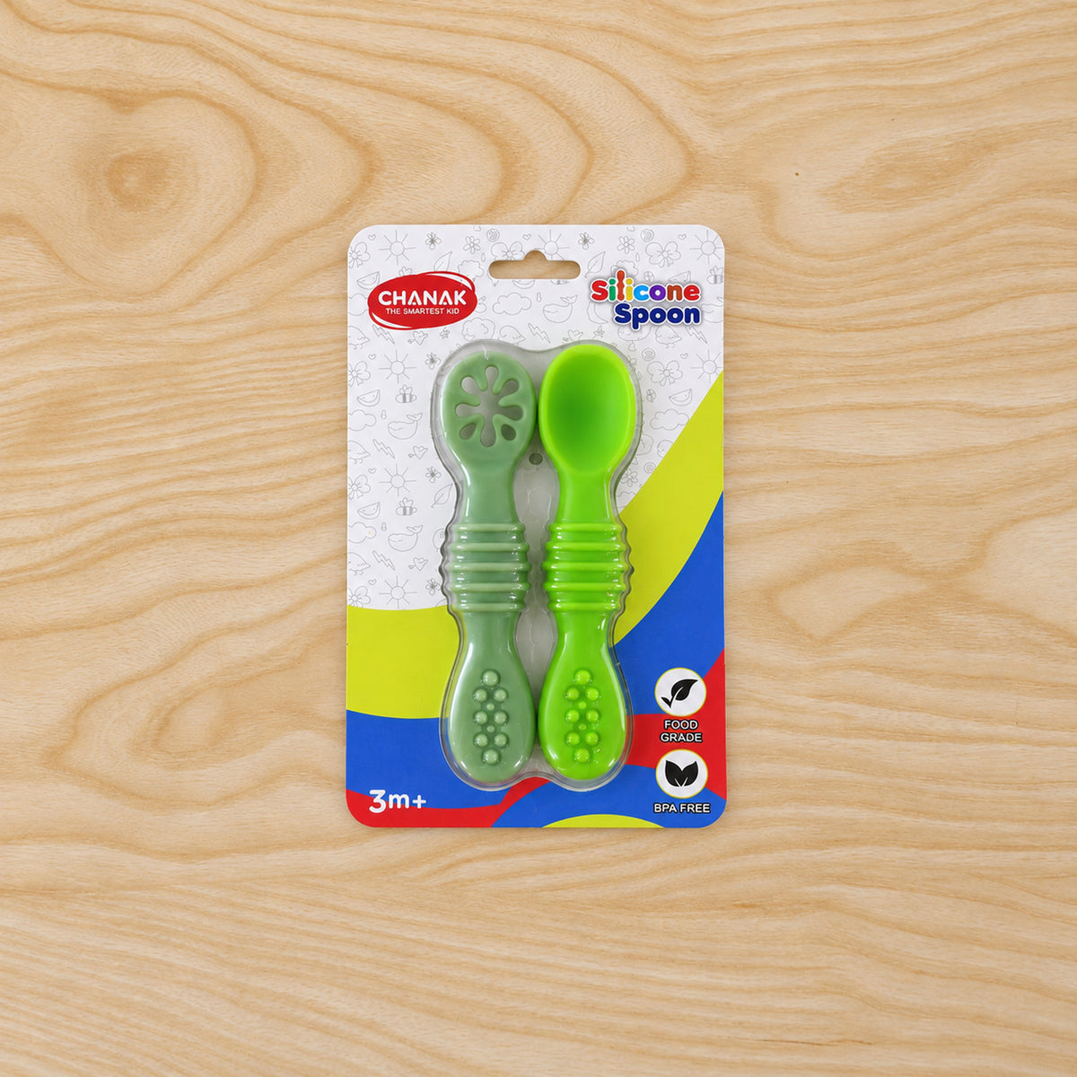 Baby silicone spoon set actual product