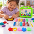 Colourful Modelling Clay Set with Moulds and Carry Case for Kids (1 Set)