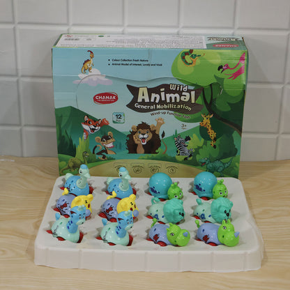 Wind up animal toy set actual product