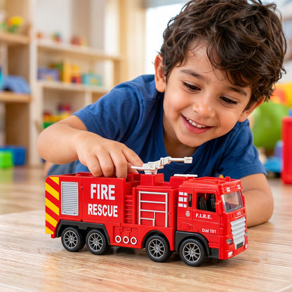 Pullback fire rescue truck toy 02