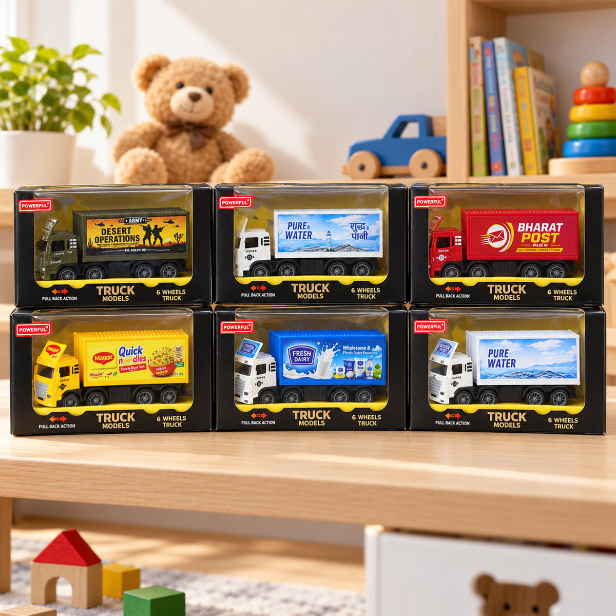 Pullback container truck toy 01