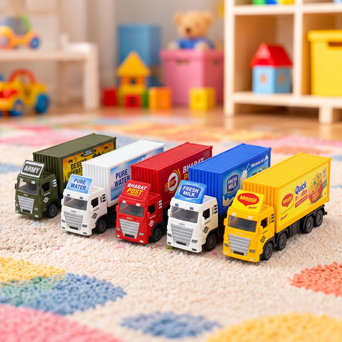 Pullback container truck toy 07
