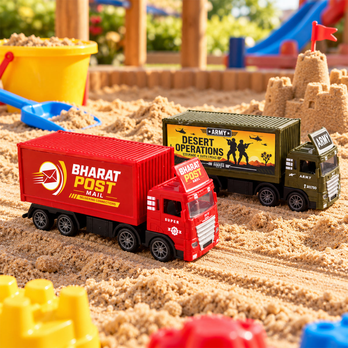 Pullback container truck toy 09