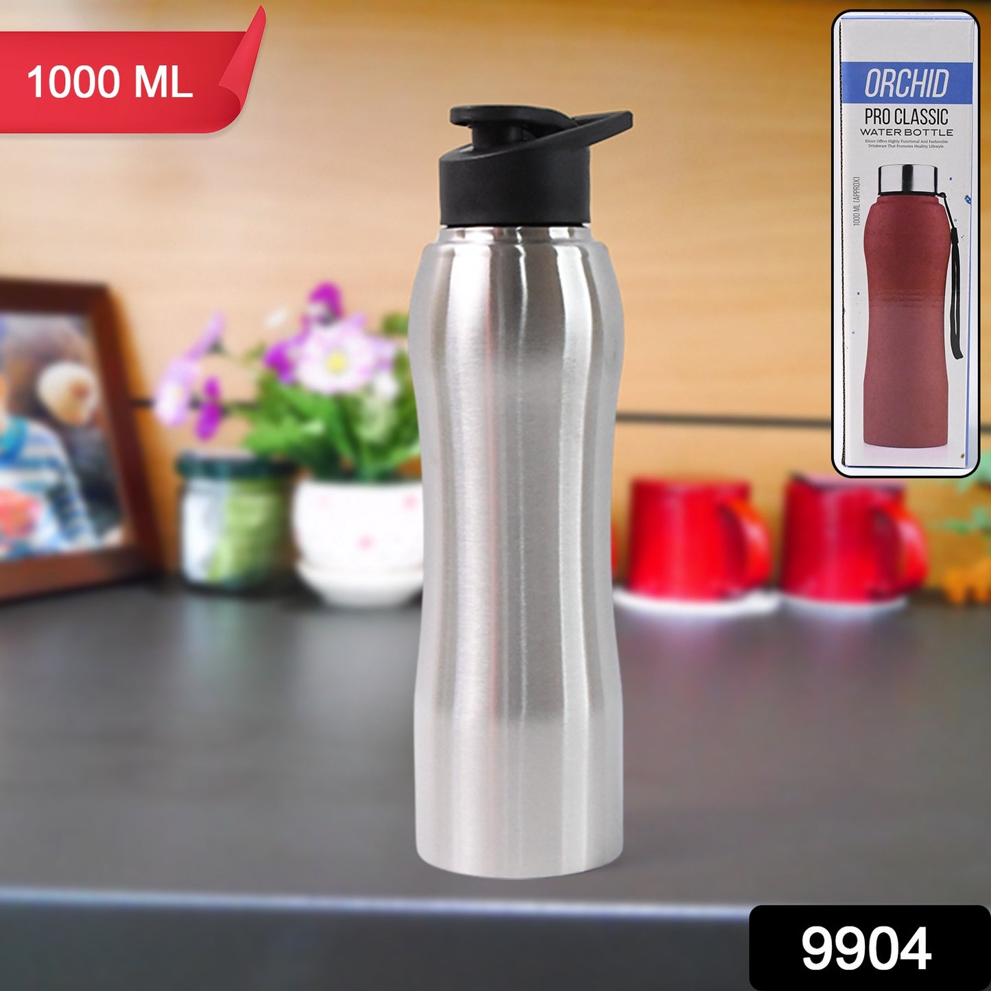 Stainless Steel Double Wall Vacuum-Insulated Drink Water Bottle (1000 ML Approx)