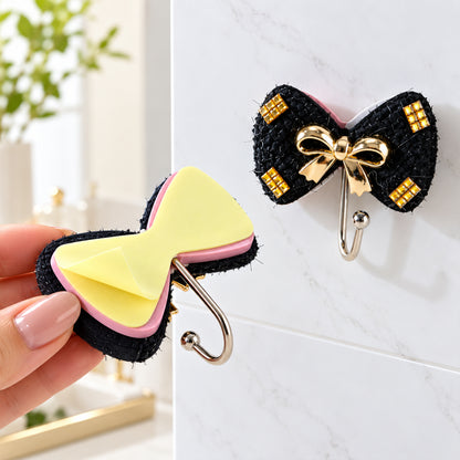 Decorative bow adhesive wall hooks - product view 03
