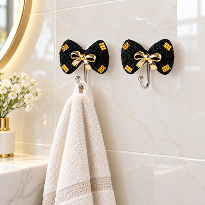 Decorative bow adhesive wall hooks - product view 04