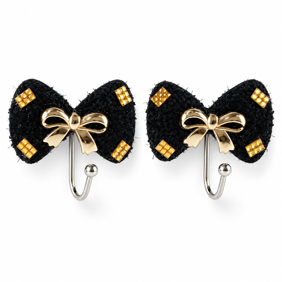 Decorative bow adhesive wall hooks - product view 05