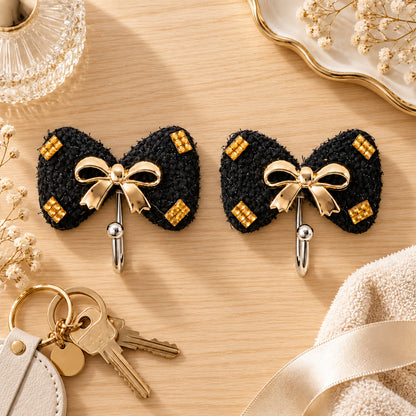 Decorative bow adhesive wall hooks - product view 09