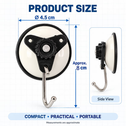 Suction cup snap wall hooks - dimensions