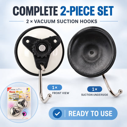 Suction cup snap wall hooks - set contents