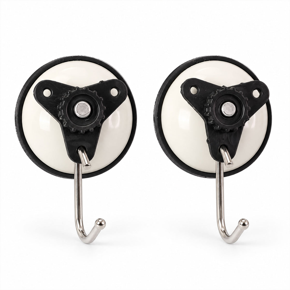 Suction cup snap wall hooks - white background