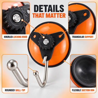 Suction cup snap wall hooks - product details 04