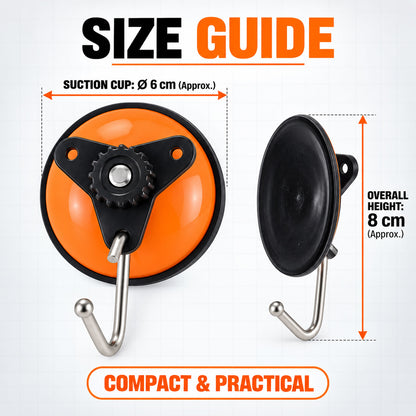 Suction cup snap wall hooks - dimensions