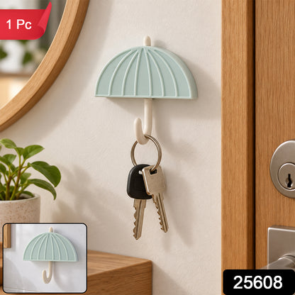 Umbrella design adhesive wall hook 1 Pc label