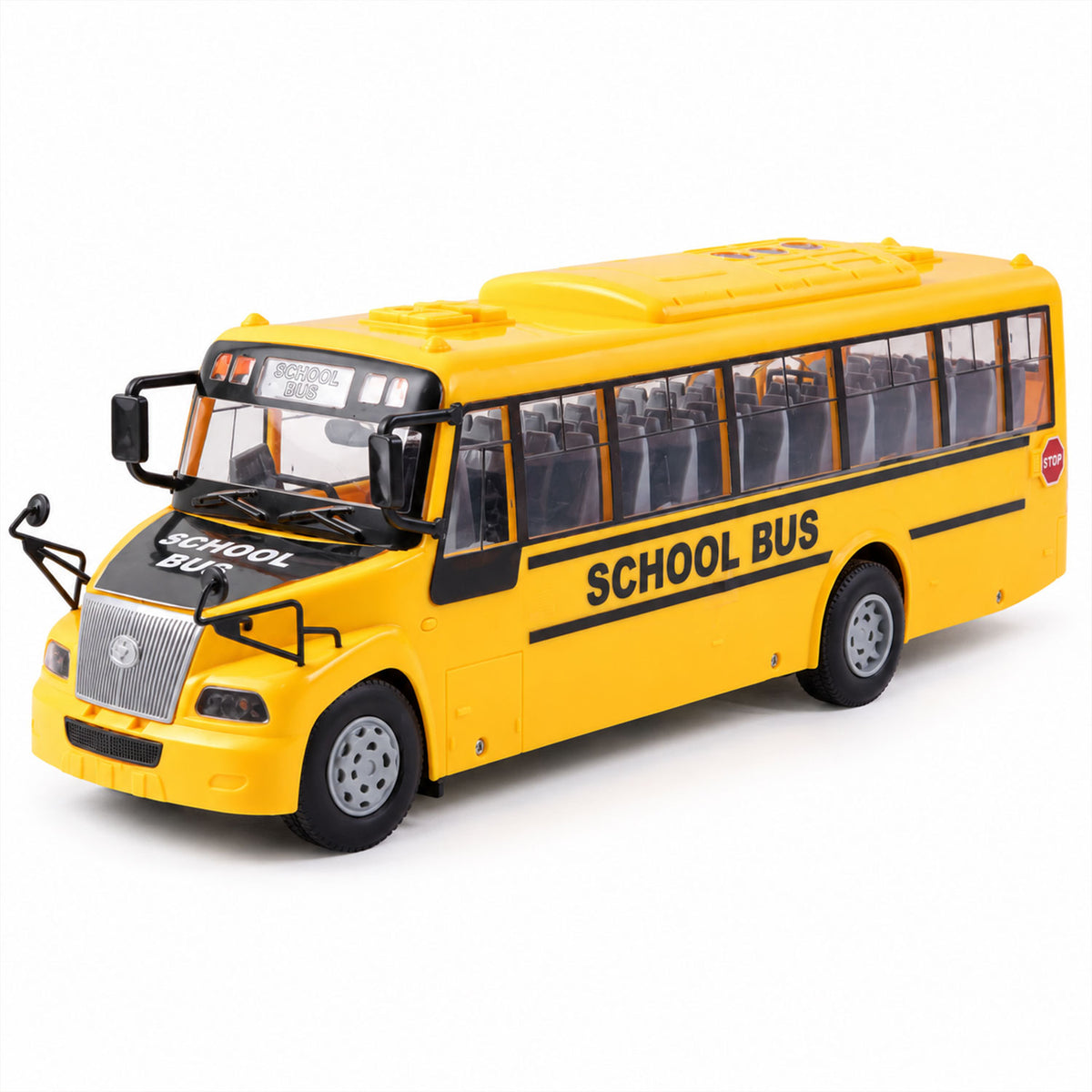 Remote control school bus toy - white background