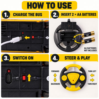 Remote control school bus toy - product view 8