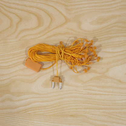 Orange LED curtain string lights - actual product