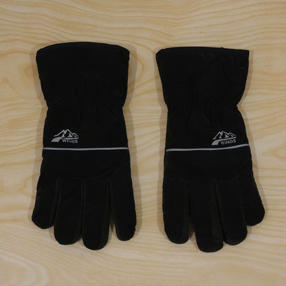 Winter hand gloves white bg