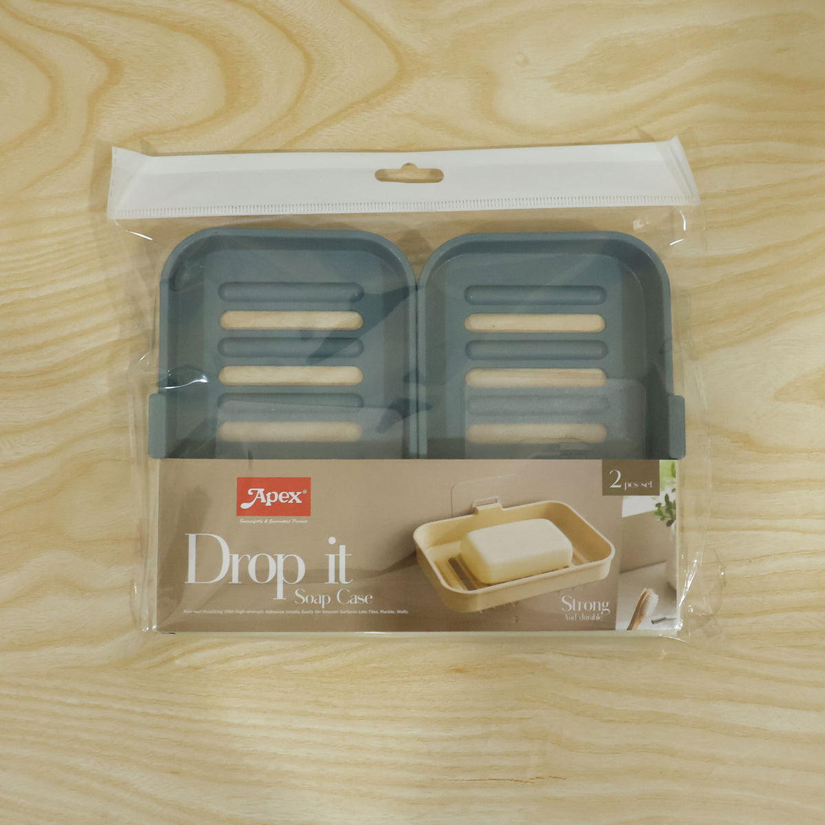 Wall mounted draining soap dish set - actual product and packing