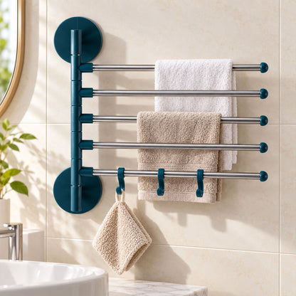 Five arm swivel towel and pant rack - main photo