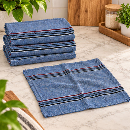 Striped woven floor cleaning cloths 02