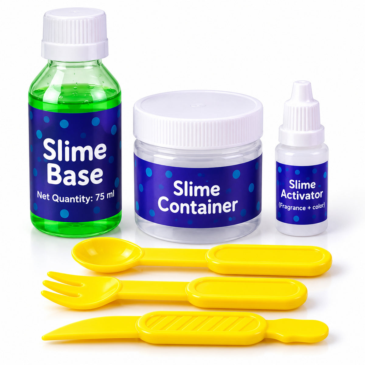 Green apple DIY slime activity kit view 04