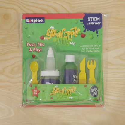 Green apple DIY slime activity kit actual kit