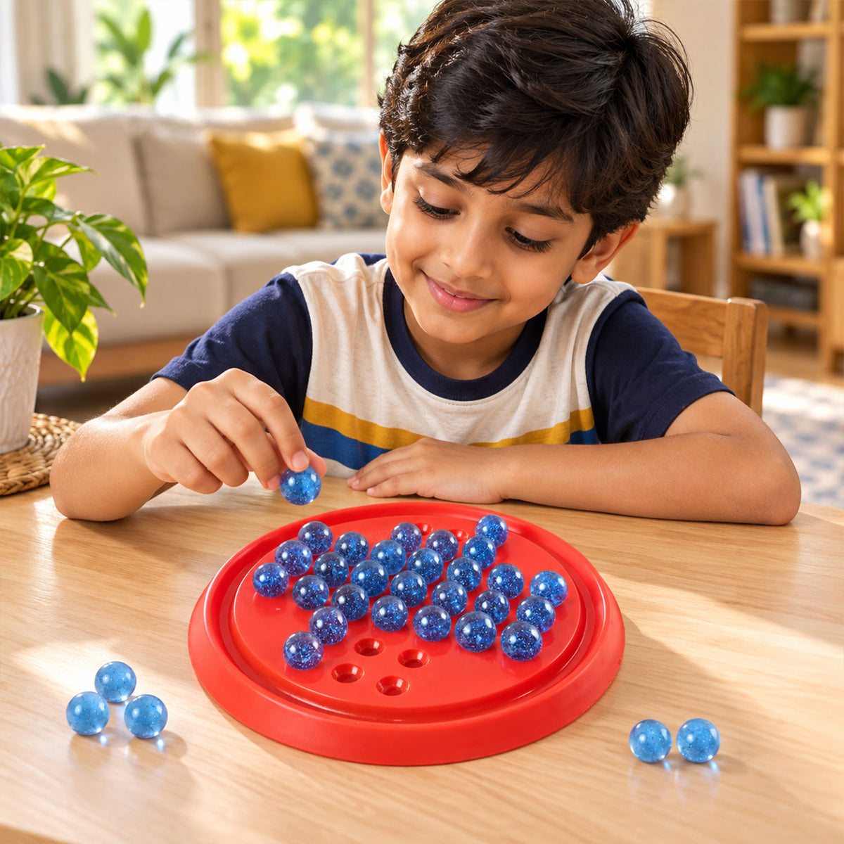 Marble solitaire board game - view 01