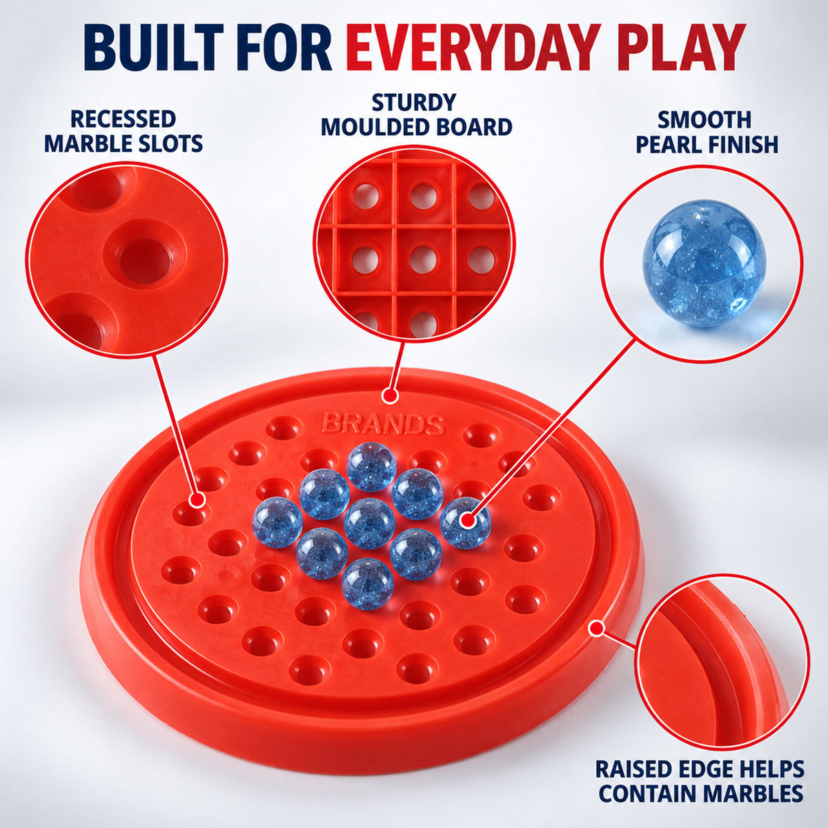 Marble solitaire board game - view 04