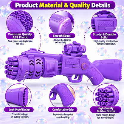 Bubble blaster toy gun with liquid and tray - view 07