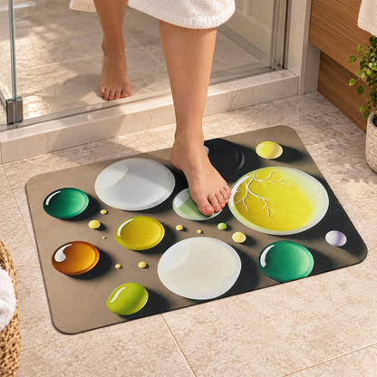 Bubble print decorative floor mat view 03
