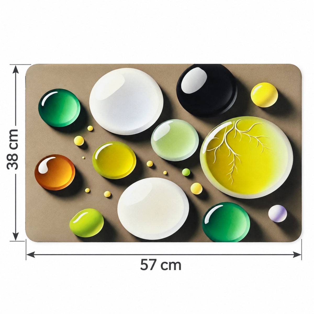 Bubble print decorative floor mat dimensions