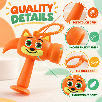 Cartoon sound hammer keychain toy in assorted designs, product view 4