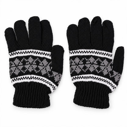 Winter knitted full finger gloves 05