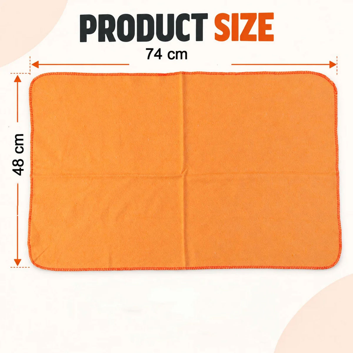 Orange cotton duster cleaning cloths 74x48 Cm dimensions